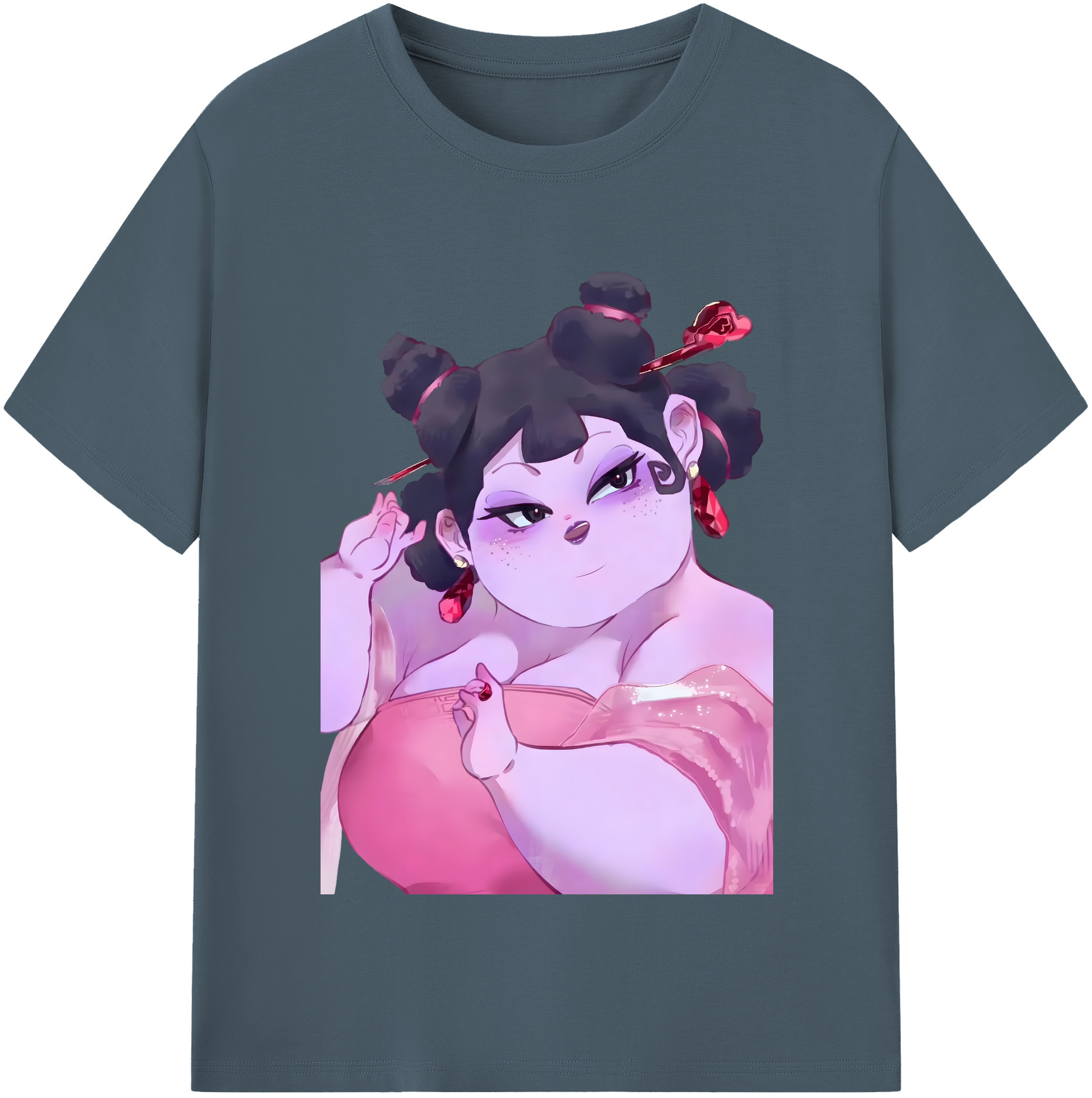 （画像用） Ne Zha 2 ナタ 魔童の大暴れ 綿100％半袖Tシャツ（フロントプリント）